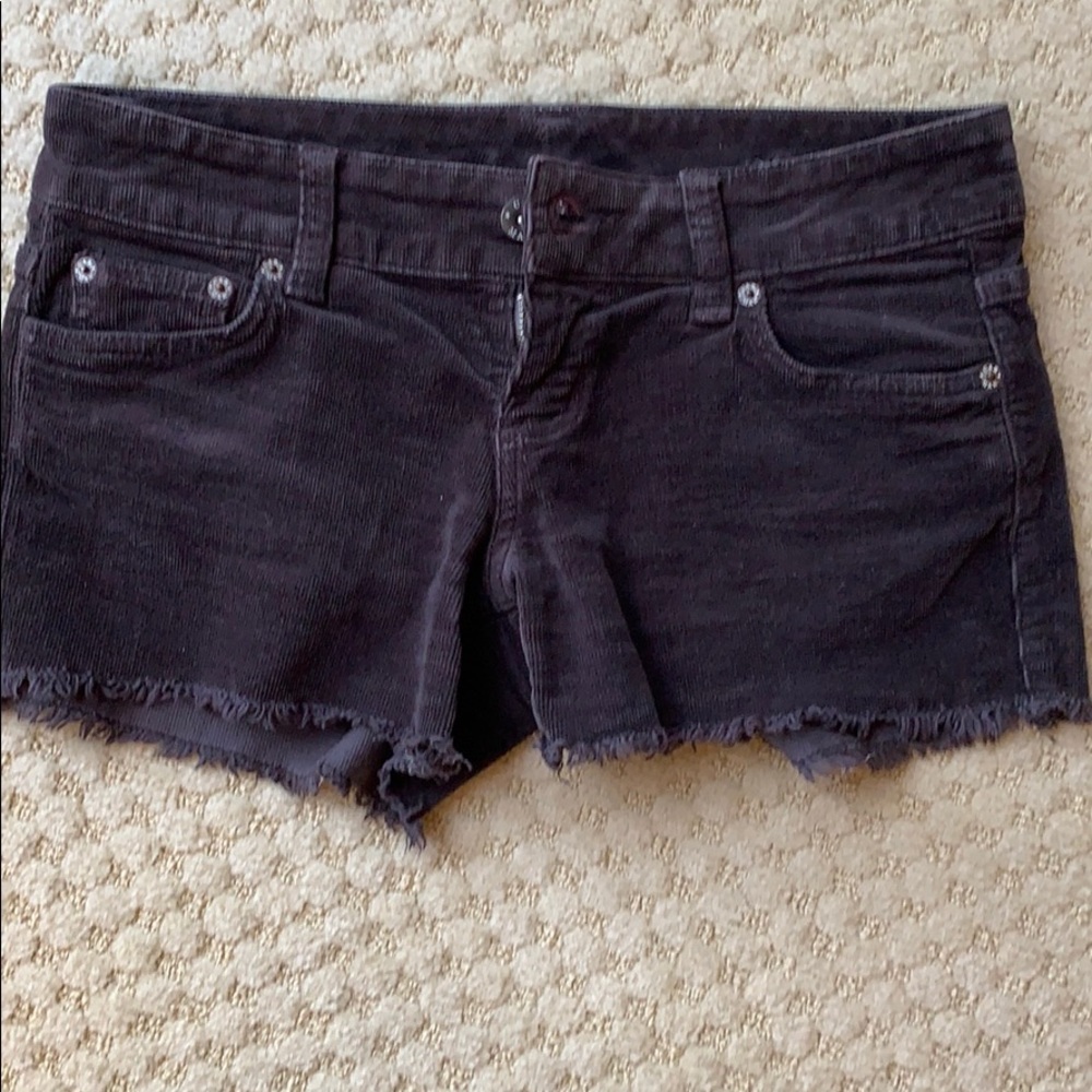 Car Mar charcoal grey cutoff shorts, 25